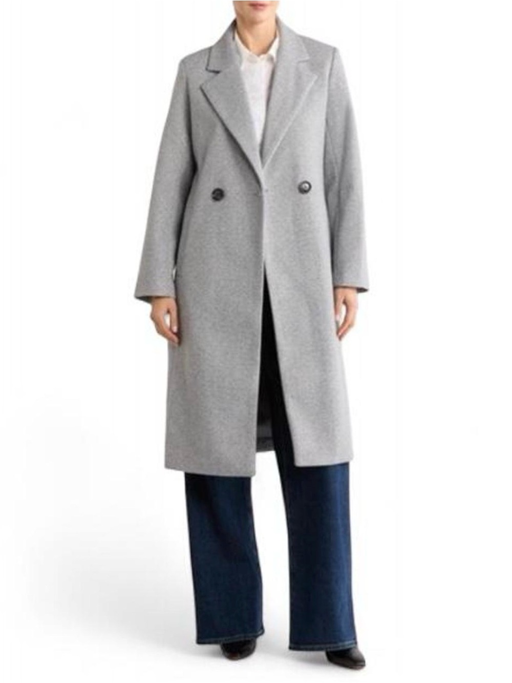 Sam Edelman women's Gray coat classic fit sz large EUC